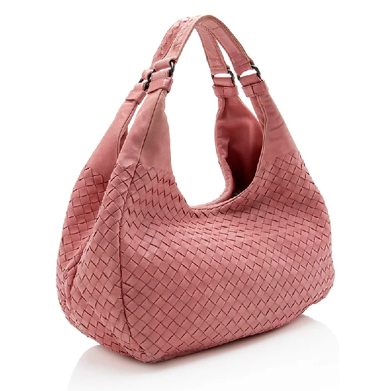 Luxury Bags With Premium Materials And Craftsmanship Bottega Veneta Intrecciato Nappa Campana Medium Shoulder Bag (SHF-15319)