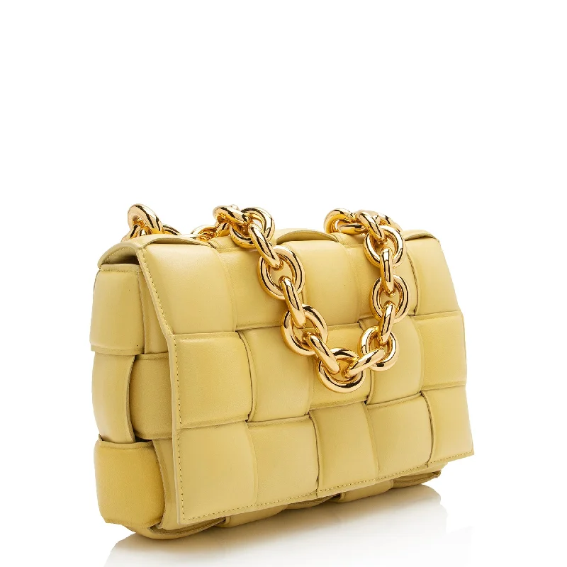 Discounted Designer Bags For Clearance Sale Bottega Veneta Lambskin Cassette Chain Maxi Shoulder Bag (SHF-23330)