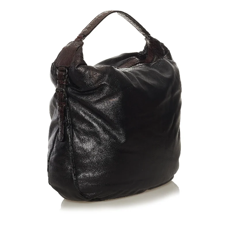 Office Professionals Bottega Veneta Leather Shoulder Bag (SHG-34977)