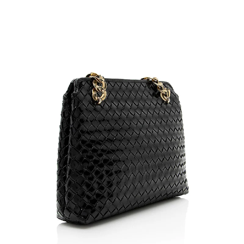 Vintage Bags For Retro And Classic Fashion Lovers Bottega Veneta Vintage Intercciato Nappa Chain Shoulder Bag (SHF-18301)
