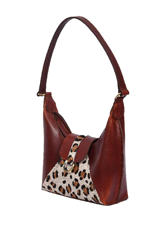 Rustic Bags For Outdoor And Nature-Inspired Looks Brown Leather Shoulder Bag - The Perfect Blend of Style and Functionality. Art: BG-1457