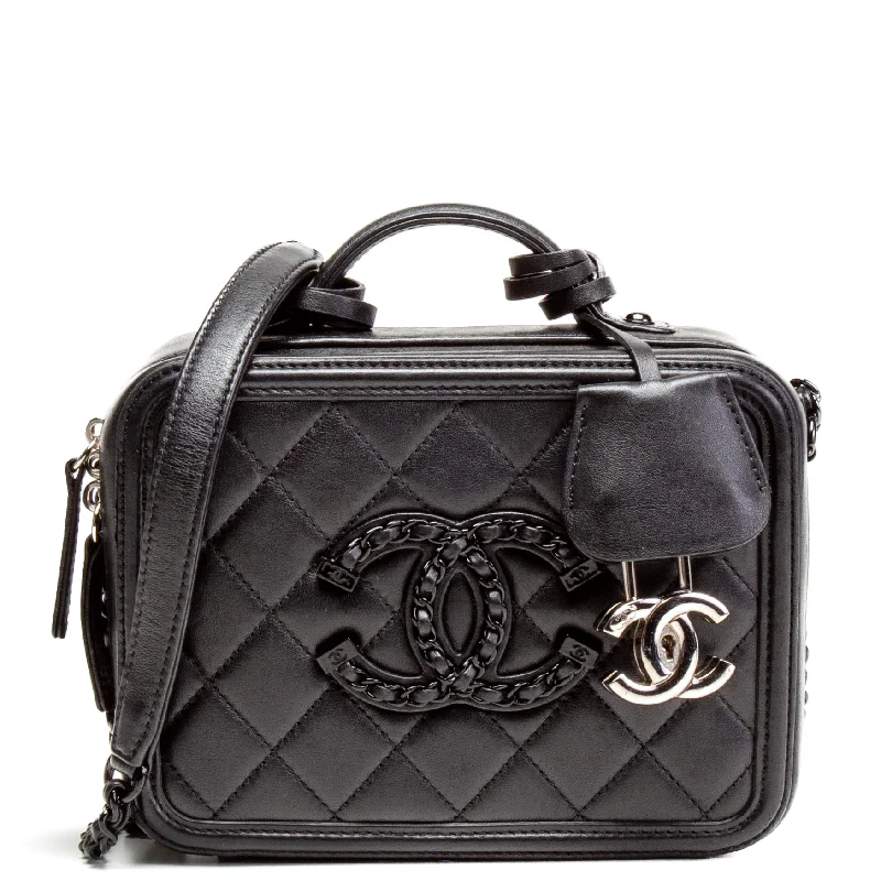 Chic And Clearance-Priced Tote Bags CHANEL Incognito CC Filigree Vanity Shoulder Bag - So Black