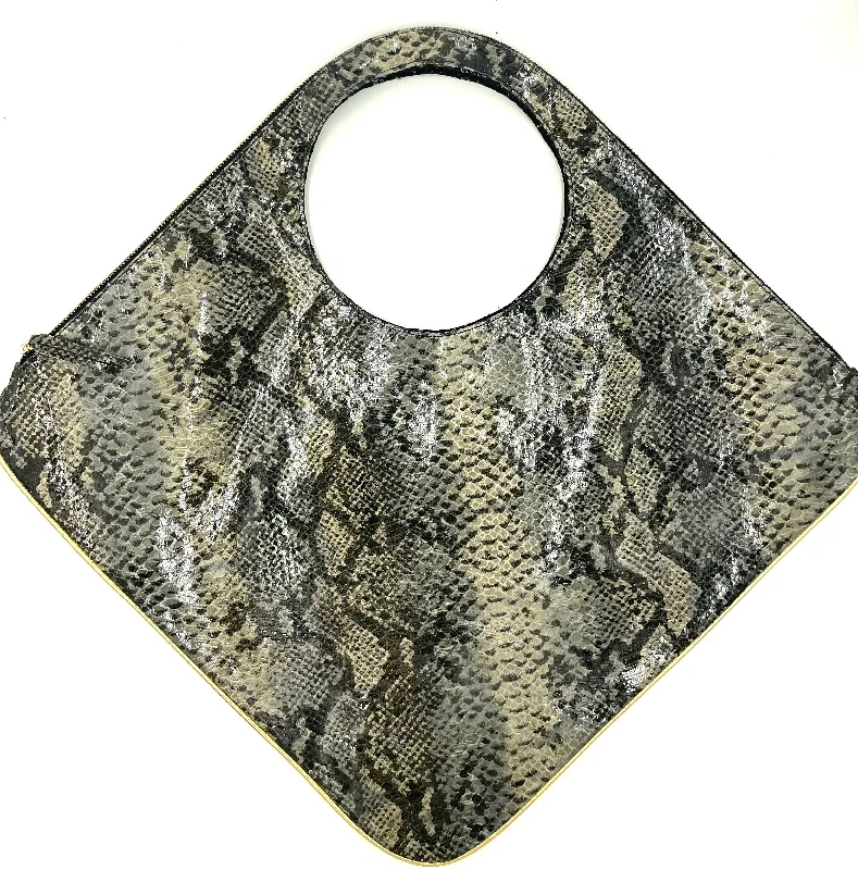 Cyber Monday Discounts On Bags Diamond Shoulder Bag in Python Black Beige and Grey