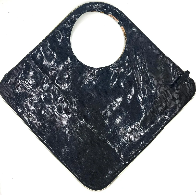 Discounted Designer Bags On Sale Diamond Shoulder Bag in Black Pattern Snake Shiny Finish Limited Edition