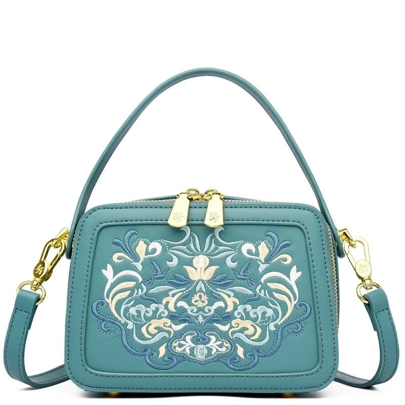 Bag For Luxury Lovers Floral Embroidery High-Quality Leather Shoulder Bag