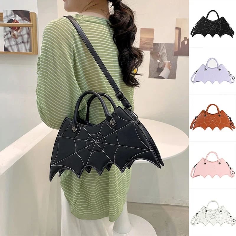 Bold Fashionistas Halloween Spider Web Shape Shoulder Bags