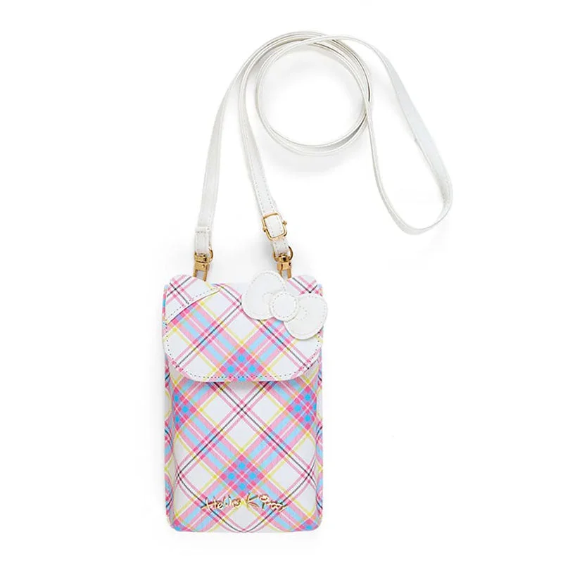 Discounted Designer Bags For Clearance Sale Hello Kitty 50th Tartan Mobile Shoulder Bag