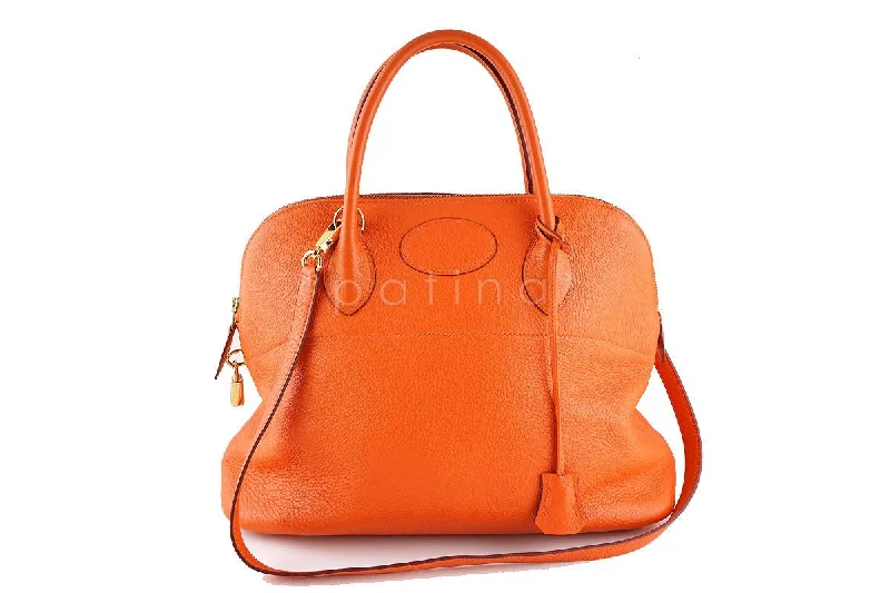 Spacious And Discounted Bags Hermes Orange 35/37cm Bolide Shoulder Tote Bag