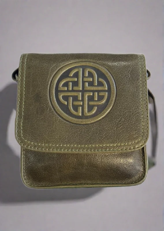 Inspired Bags For Modern Sophistication Lee River Morrigan Celtic Shoulder Bag | Green Inspired Bags For Modern Sophistication Lee River Morrigan Celtic Shoulder Bag | Green