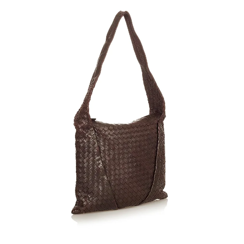 Bags With Seasonal Sales Bottega Veneta Intrecciato Leather Shoulder Bag (SHG-24879)
