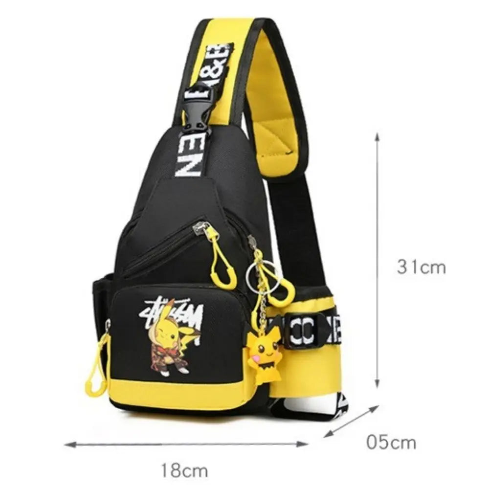 Trendy And Discounted Designer Handbags Pikachu One Shoulder Messenger Bag - Stylish & Durable