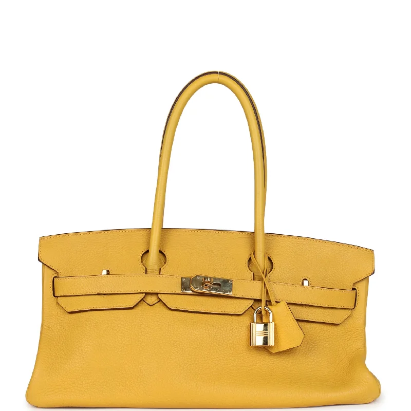 Bags For Sporty And Athletic Styles Pre-owned Hermes Shoulder Birkin 42 JPG Soleil Clemence Gold Hardware