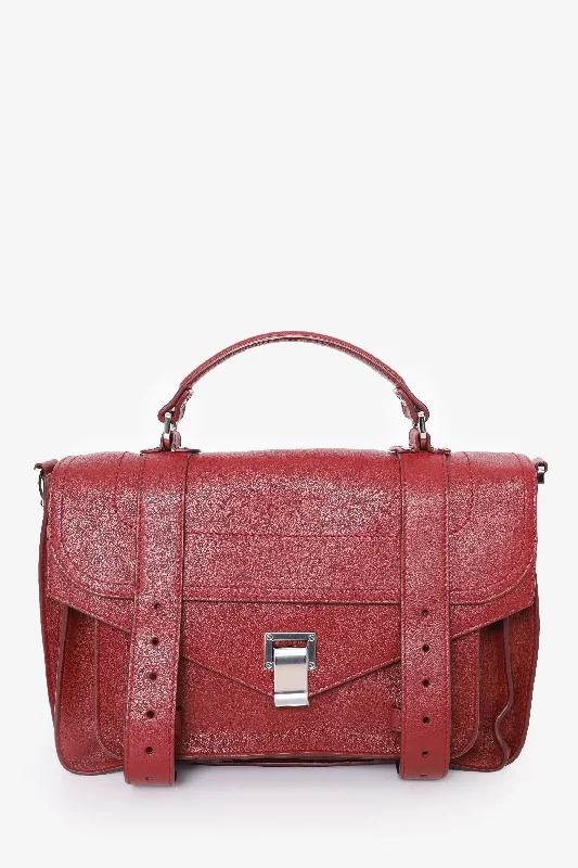 Party Bags For New Year's Eve And Special Occasions Proenza Schouler Red Leather Ps1 Tiny Shoulder Bag