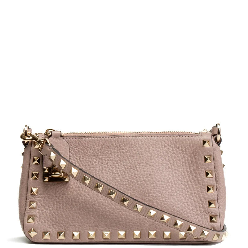 Handbag For Fashion VALENTINO Small Rockstud Shoulder Bag - Poudre