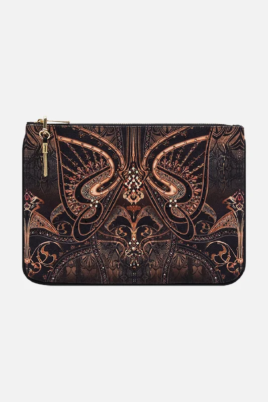 Durable And Fashionable Bags For Daily Use SMALL CANVAS CLUTCH NOUVEAU NOIR