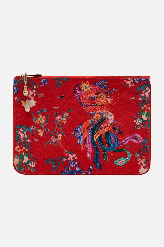 Cyber Monday Discounts On Bags SMALL CANVAS CLUTCH THE SUMMER PALACE