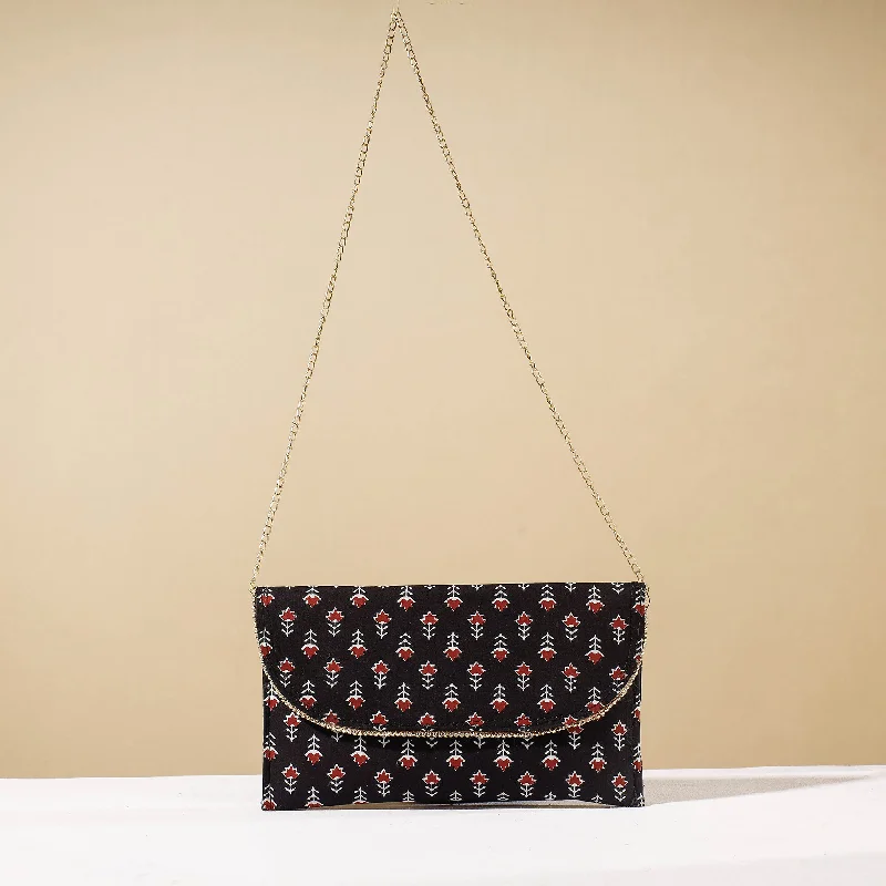 Luxury Bags On Sale Black - Marudhara Printed Sling Clutch Wallet