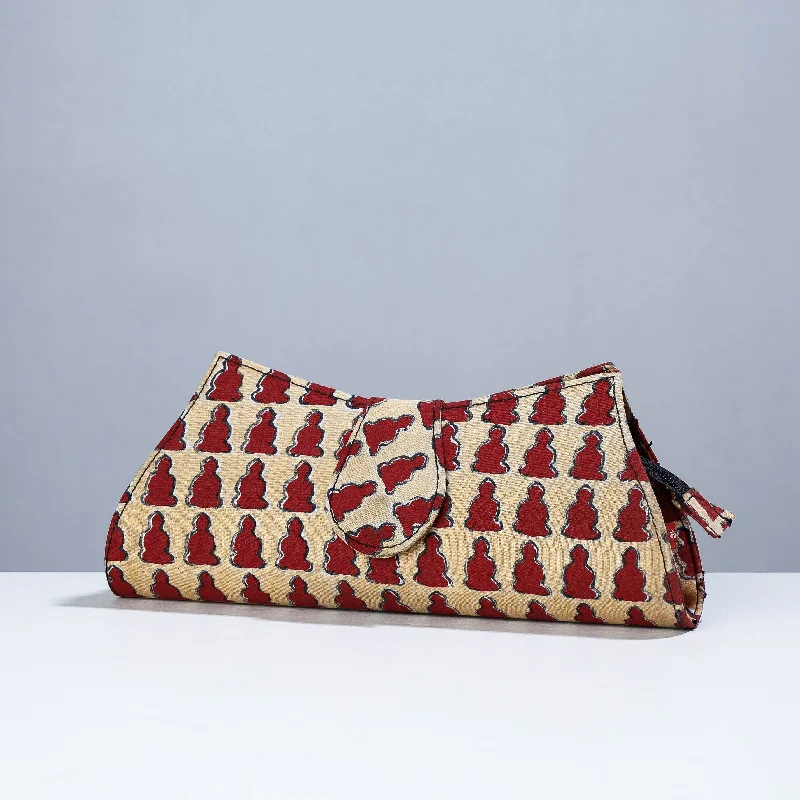 Limited Edition Bags For Collectors Block Printing Cotton Clutch