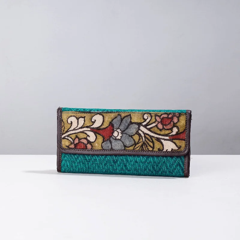 Bag For Modern Fashion Green - Handpainted Kalamkari Natural Dyed Cotton Clutch