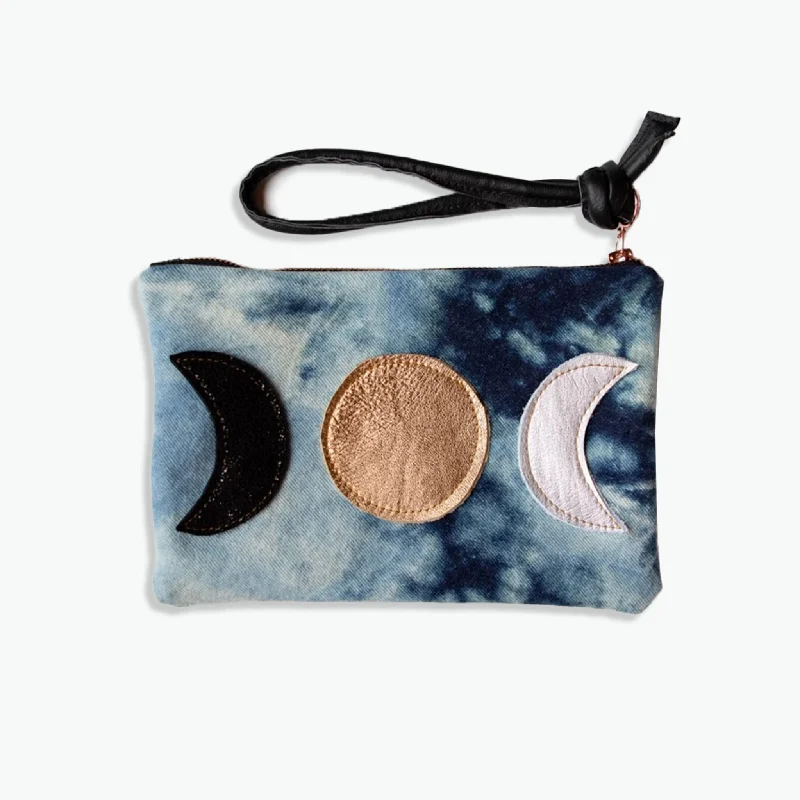 Affordable Handbags Abundance Clutch Denim Moons