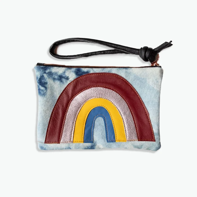 Limited Edition Bags For Collectors Abundance Clutch Denim Retro Rainbow