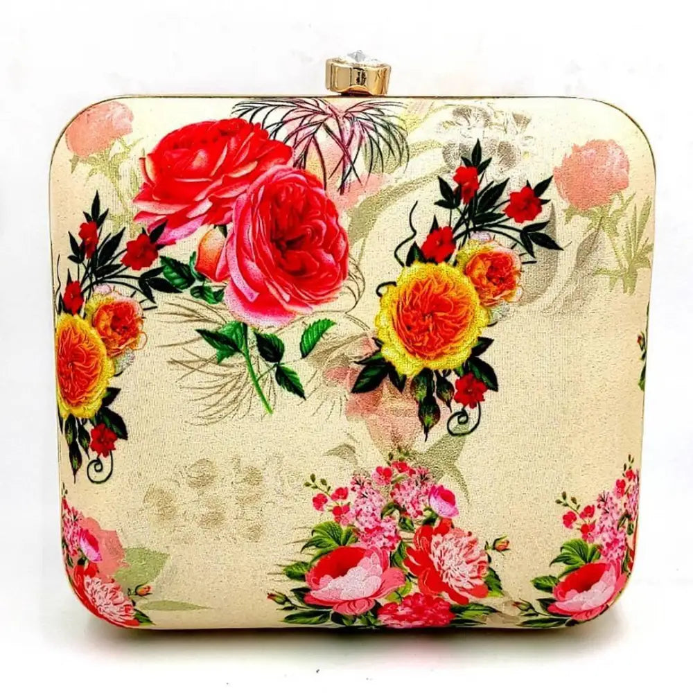 Affordable Bags Attractive Printed Box Clutch Bridal Party Purse Clutch Box