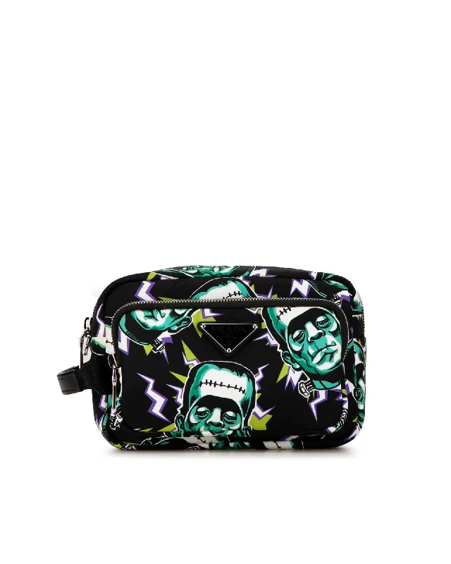 Stylish Bag For Women Prada ReNylon x Monster Print Clutch Bag