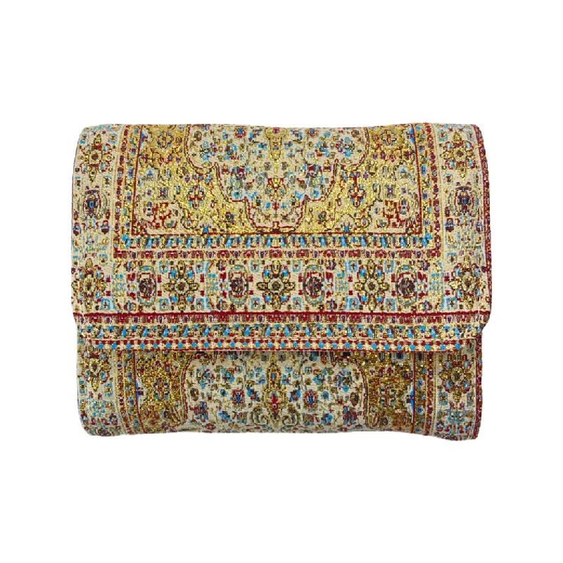 Luxury Bags For Working Professionals Beige Turkish Clutch - Carpet Pattern Wallet - Embroidered wallet Luxury Bags For Working Professionals Beige Turkish Clutch - Carpet Pattern Wallet - Embroidered wallet