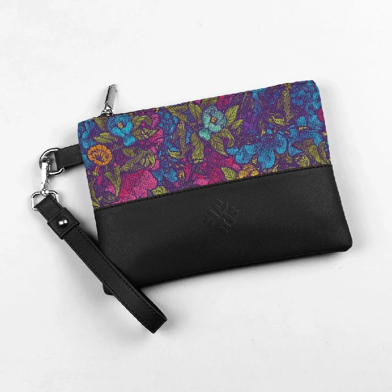 Luxury Bags For Professionals With Discounts Black Toiletry Pouch Darky Floral