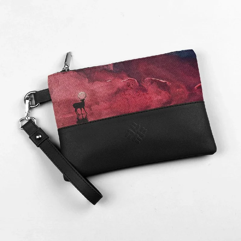 Seasonal Sale Bags Black Toiletry Pouch Deer Moon