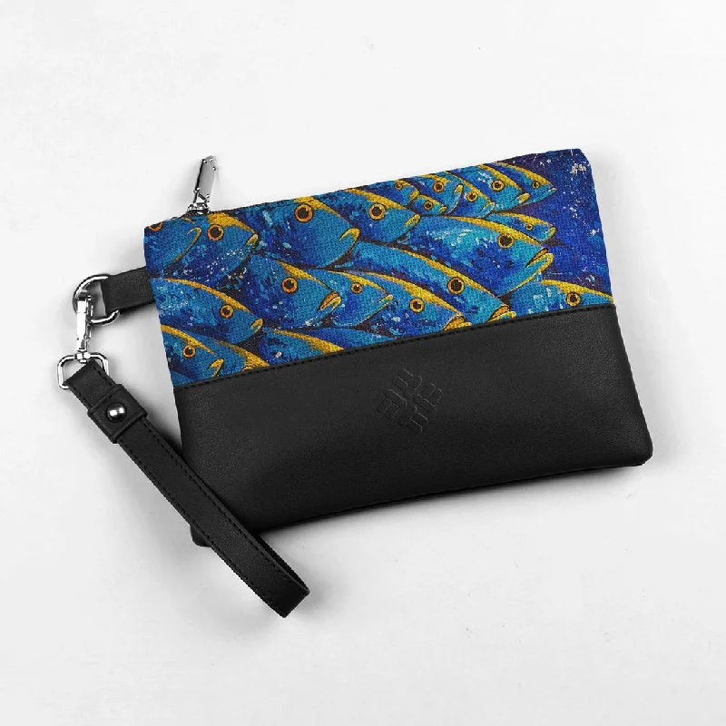 Luxury Seekers Black Toiletry Pouch Fish