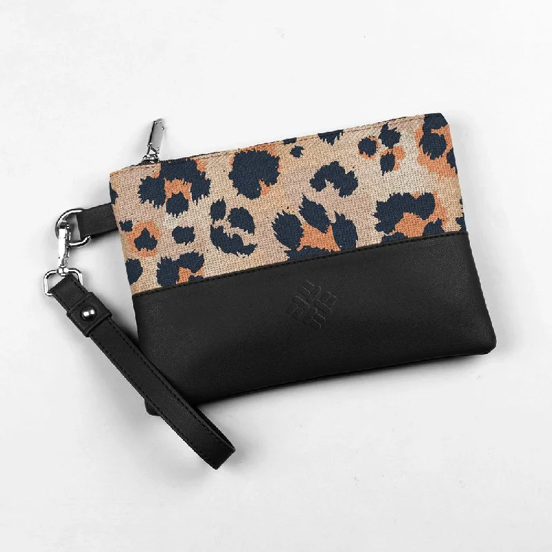 Stylish And Affordable Bags For Every Occasion Black Toiletry Pouch Orange Abstract