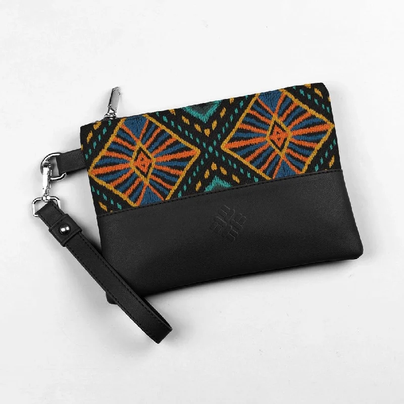 Festive Holiday Gift Bags Black Toiletry Pouch Pixely