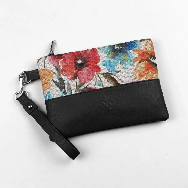 Seasonal Sale Bags Black Toiletry Pouch Red Rose