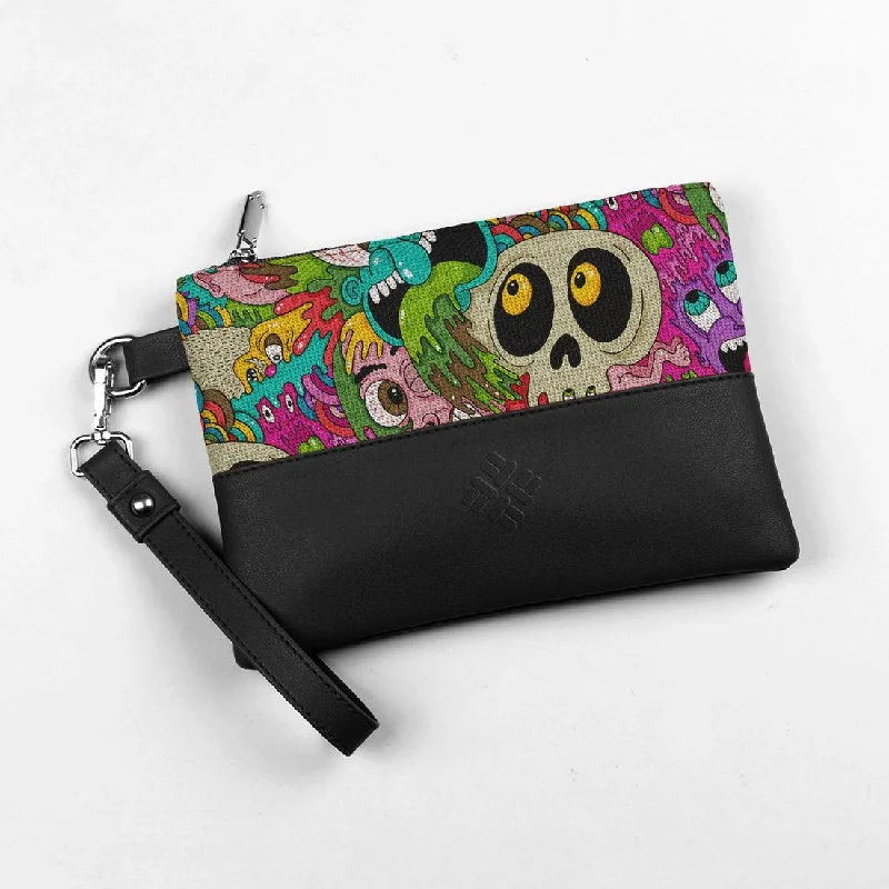 Limited Edition Bags For Collectors Black Toiletry Pouch Sick Pattern