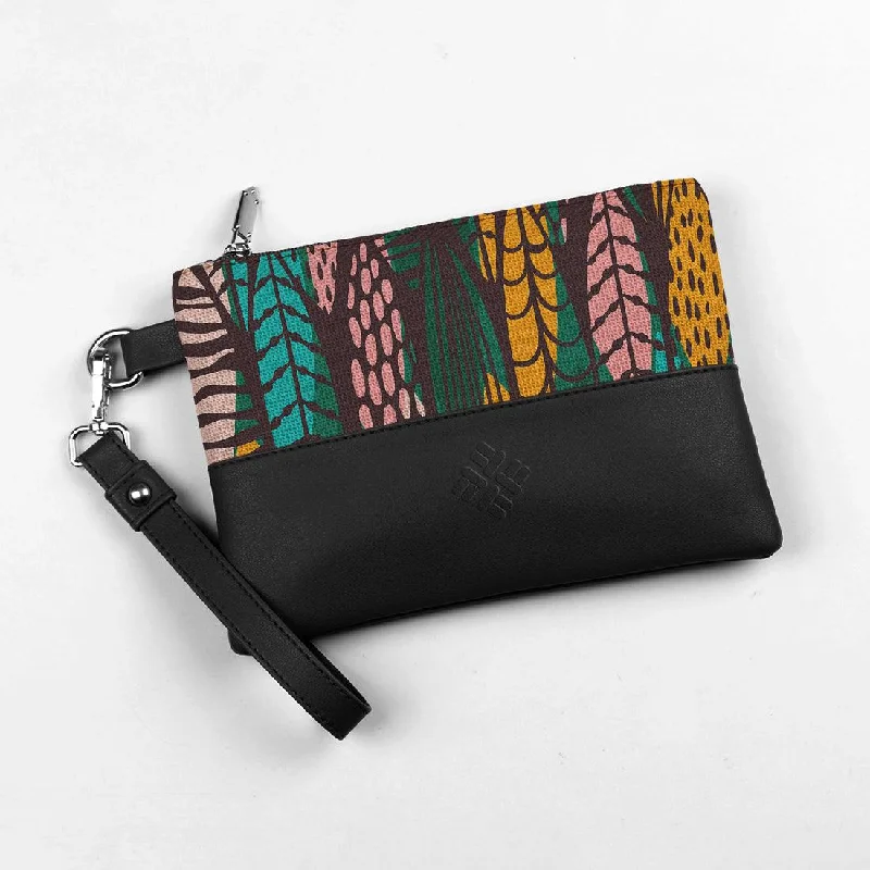 Bags For Free-Spirited And Artistic Styles Black Toiletry Pouch Tree Colors