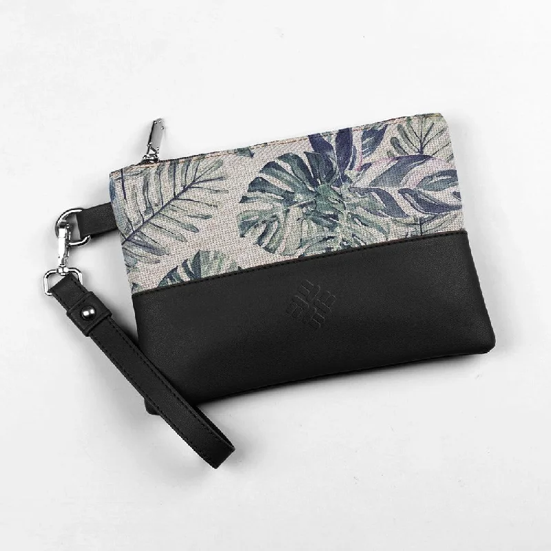 Vibrant Bags With Discounts Black Toiletry Pouch Watercolor Tropical