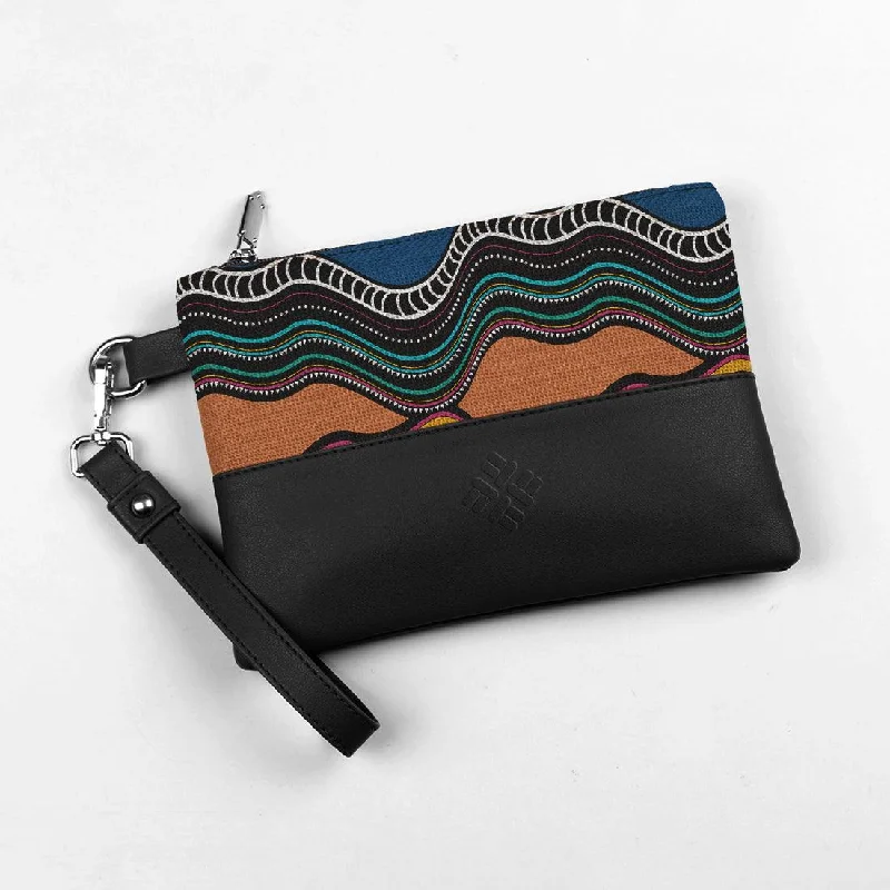 Spacious Bags With Holiday Promotions Black Toiletry Pouch Waves