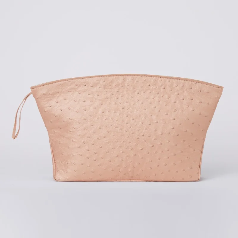 Inspired Bags For Affordable Luxury Blake Large Champagne Ostrich Clutch
