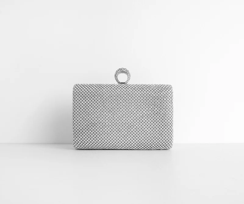 Bags For Outdoor Adventures Bring The Bling Rhinestone Mesh Clutch