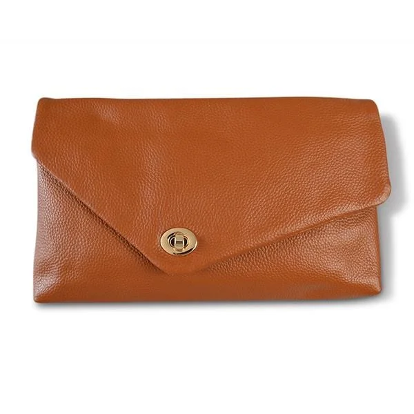 Luxurious Bags With Limited-Time Offers CENTENNIAL PARK - Ladies Tan Pebbled Leather Clutch Envelope Bag Luxurious Bags With Limited-Time Offers CENTENNIAL PARK - Ladies Tan Pebbled Leather Clutch Envelope Bag
