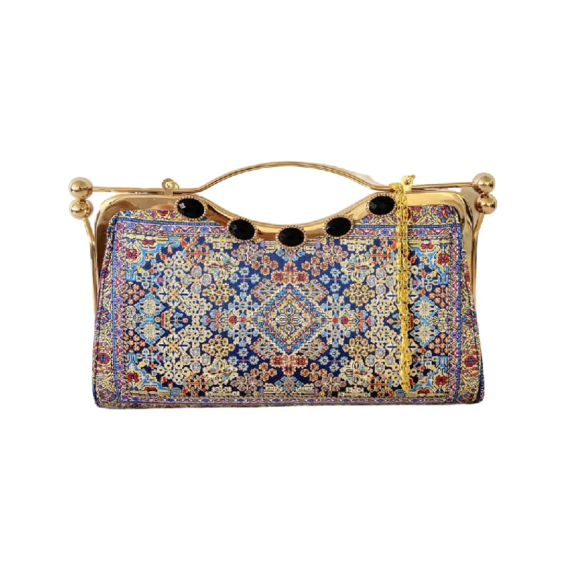 Holiday Gift Bags For Christmas Motif Evening Clutch - Chain Crossbody