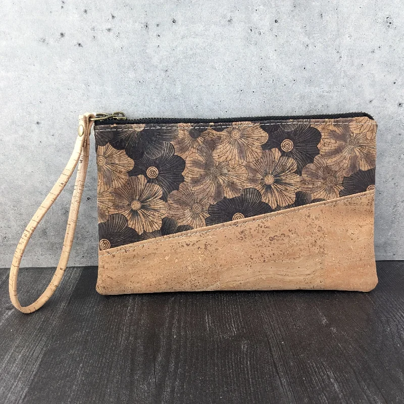 Lightweight Bags With Clearance Prices Diagonal Clutch in Black Floral