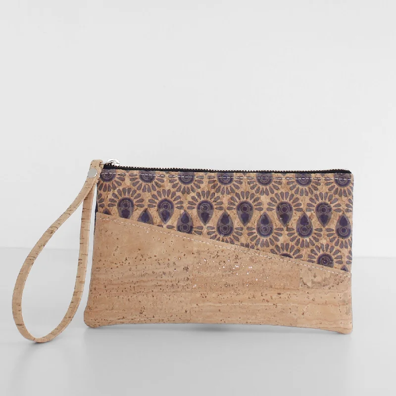 Luxury Bags For Working Professionals Diagonal Clutch in Indigo Print