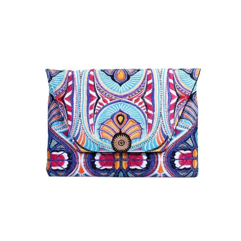 Discounted Designer Bags For Clearance Sale Embroidered Tahj Envelope Clutch | iPad Bag - Thailand