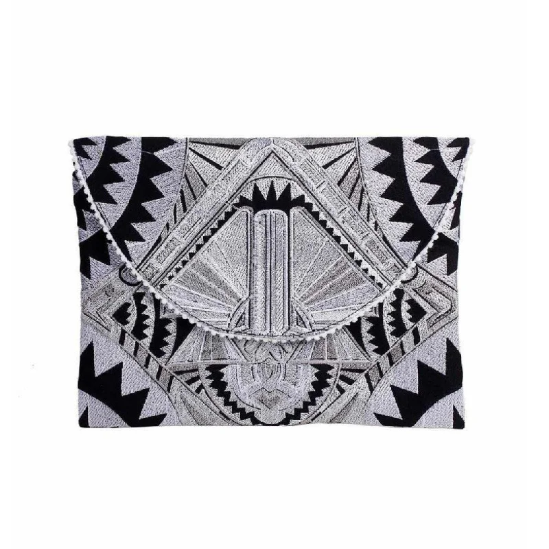 Rustic Bags For Outdoor And Nature-Inspired Looks Tribal Clutch Pompom Bag- Thailand Rustic Bags For Outdoor And Nature-Inspired Looks Tribal Clutch Pompom Bag- Thailand