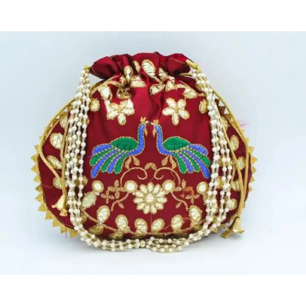 Elegant Bags For Formal Events And Luxury Occasions Fancy Embroidered Potli Bag For Women