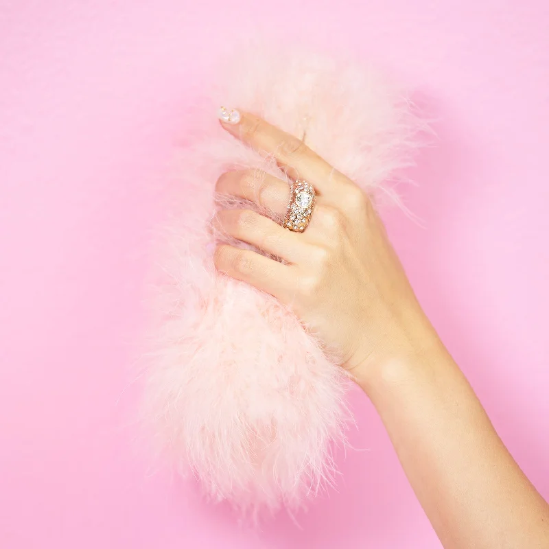 Durable And Cheap Bags Furry Clutch - Pink