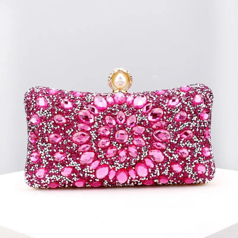 Functional Bags For Busy Moms And Dads Gemstone Crystal Clutch