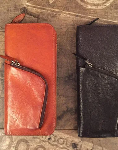 Odor-Resistant And Budget Bags Genuine Leather Mens Cool Long Leather Phone Wallet Zipper Clutch Wristlet Wallet for Men Odor-Resistant And Budget Bags Genuine Leather Mens Cool Long Leather Phone Wallet Zipper Clutch Wristlet Wallet for Men